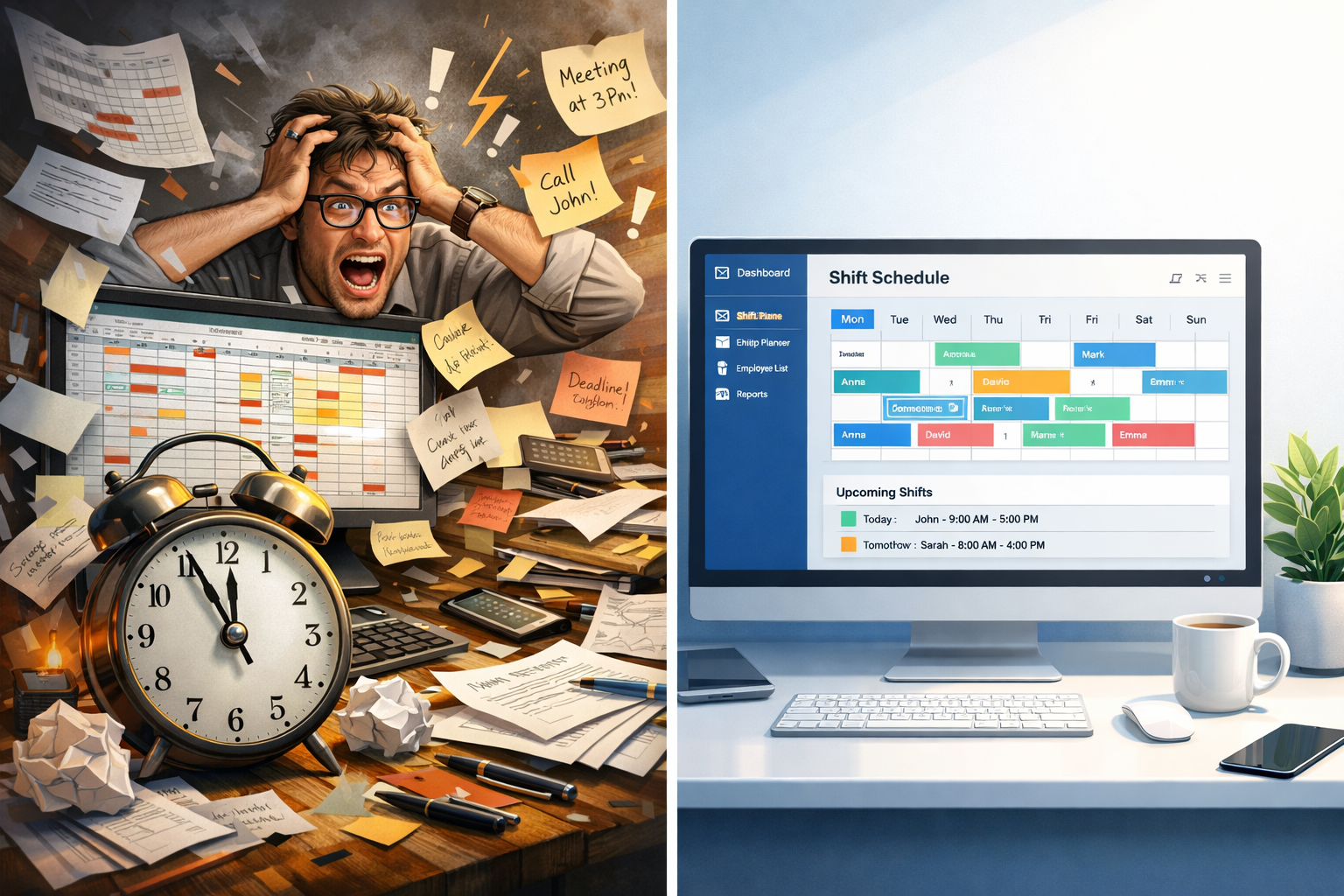 Proč je plánování směn v Excelu skrytým zabijákem vaší produktivity?